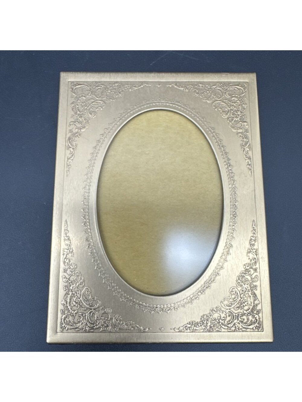 Vintage Copper Metal Embossed Ornate 3.25x4.25” Picture Frame Wall Gallery Decor